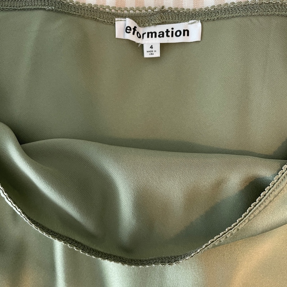 Reformation Silk Midi Skirt